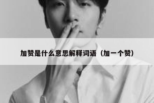 加赞是什么意思解释词语(加一个赞) 第1张 加赞是什么意思解释词语(加一个赞) 第1张
