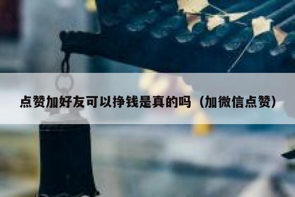 点赞加好友可以挣钱是真的吗（加微信点赞） 第1张
