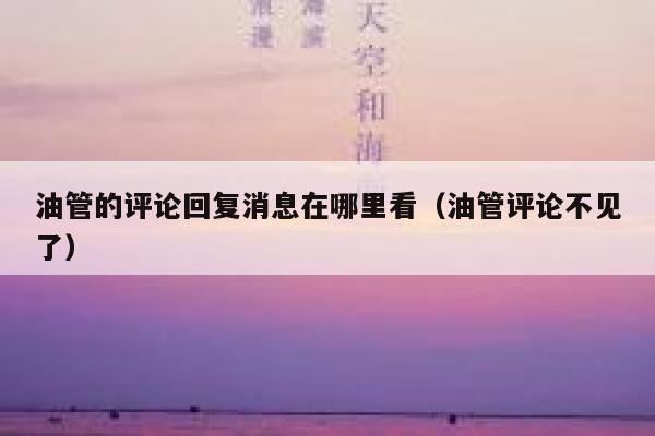 油管的评论回复消息在哪里看（油管评论不见了） 第1张