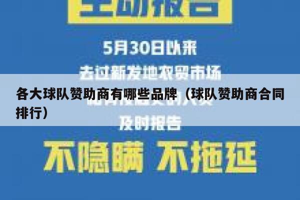 各大球队赞助商有哪些品牌（球队赞助商合同排行） 第1张