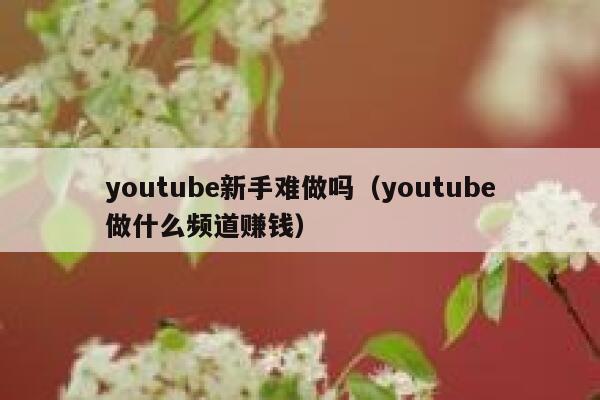 youtube新手难做吗（youtube做什么频道赚钱） 第1张