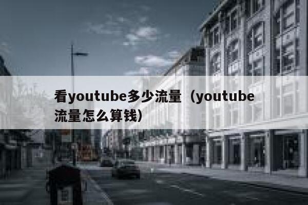 看youtube多少流量（youtube流量怎么算钱） 第1张