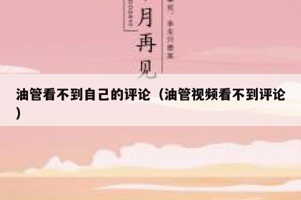 油管看不到自己的评论(油管视频看不到评论) 第1张 油管看不到自己的评论(油管视频看不到评论) 第1张