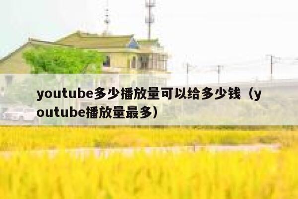 youtube多少播放量可以给多少钱(youtube播放量最多) 第1张 youtube多少播放量可以给多少钱(youtube播放量最多) 第1张