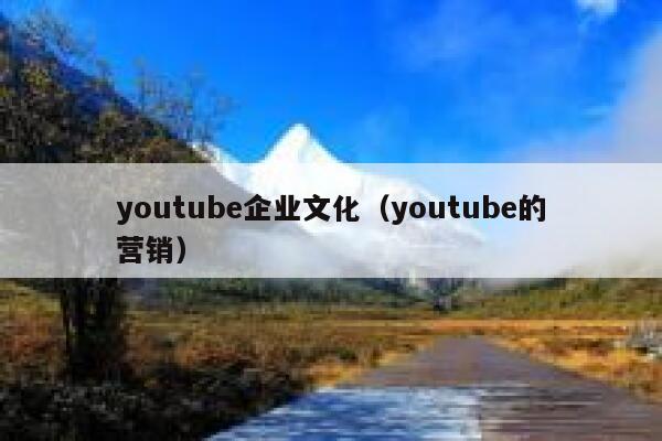 youtube企业文化（youtube的营销） 第1张
