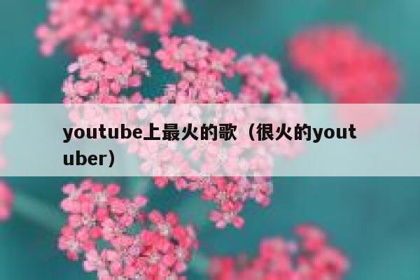 youtube上最火的歌（很火的youtuber） 第1张