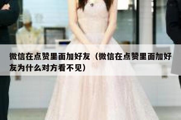 微信在点赞里面加好友（微信在点赞里面加好友为什么对方看不见） 第1张