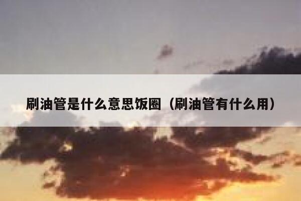 刷油管是什么意思饭圈（刷油管有什么用） 第1张