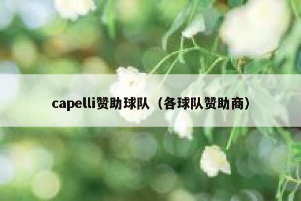 capelli赞助球队（各球队赞助商） 第1张