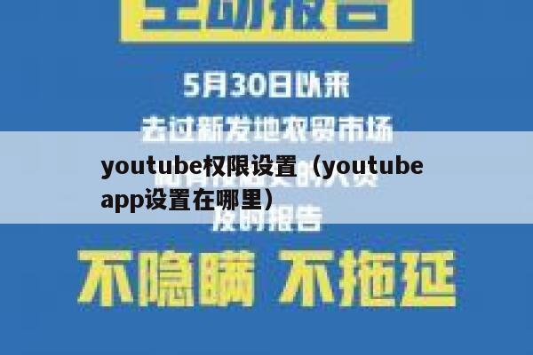 youtube权限设置（youtube app设置在哪里） 第1张