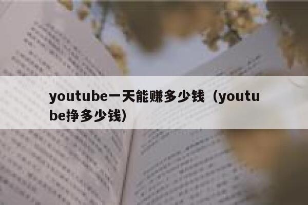 youtube一天能赚多少钱（youtube挣多少钱） 第1张