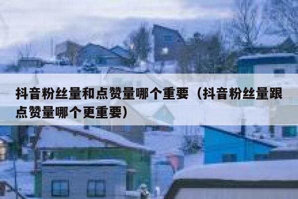抖音粉丝量和点赞量哪个重要（抖音粉丝量跟点赞量哪个更重要） 第1张