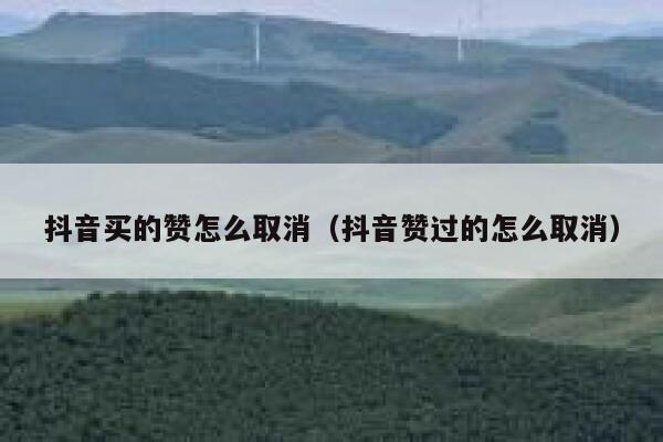 抖音买的赞怎么取消(抖音赞过的怎么取消) 第1张 抖音买的赞怎么取消(抖音赞过的怎么取消) 第1张