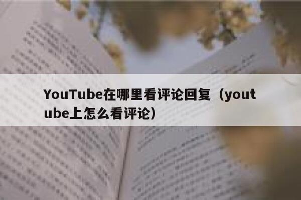 YouTube在哪里看评论回复(youtube上怎么看评论) 第1张 YouTube在哪里看评论回复(youtube上怎么看评论) 第1张