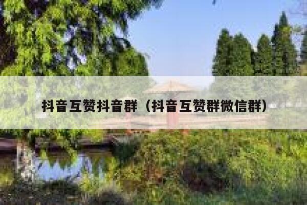 抖音互赞抖音群（抖音互赞群微信群） 第1张