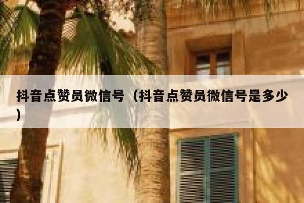 抖音点赞员微信号（抖音点赞员微信号是多少） 第1张