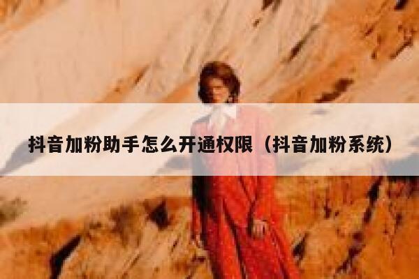 抖音加粉助手怎么开通权限（抖音加粉系统） 第1张