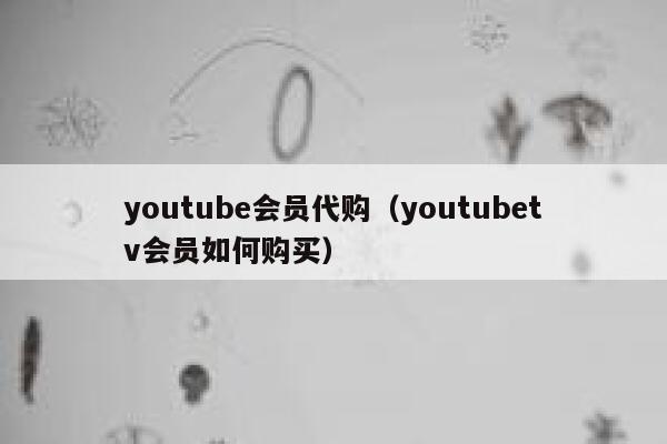 youtube会员代购（youtubetv会员如何购买） 第1张