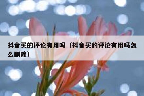 抖音买的评论有用吗（抖音买的评论有用吗怎么删除） 第1张