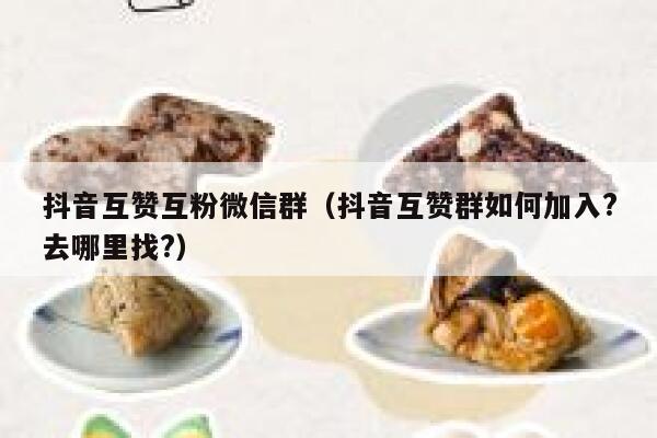 抖音互赞互粉微信群(抖音互赞群如何加入?去哪里找?) 第1张 抖音互赞互粉微信群(抖音互赞群如何加入?去哪里找?) 第1张