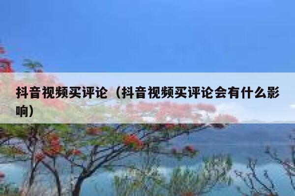 抖音视频买评论（抖音视频买评论会有什么影响） 第1张