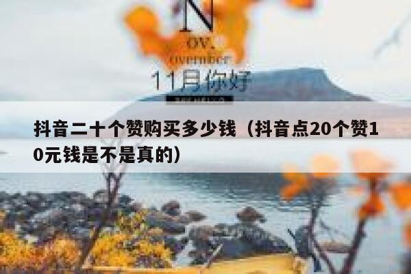 抖音二十个赞购买多少钱（抖音点20个赞10元钱是不是真的） 第1张