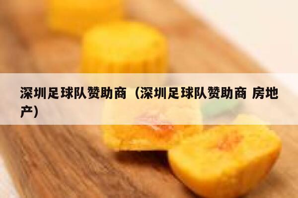 深圳足球队赞助商（深圳足球队赞助商 房地产） 第1张