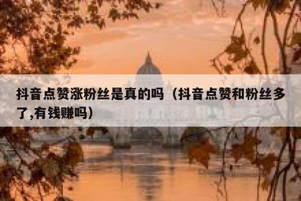 抖音点赞涨粉丝是真的吗(抖音点赞和粉丝多了,有钱赚吗) 第1张 抖音点赞涨粉丝是真的吗(抖音点赞和粉丝多了,有钱赚吗) 第1张