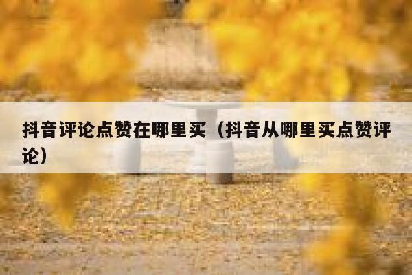 抖音评论点赞在哪里买（抖音从哪里买点赞评论） 第1张