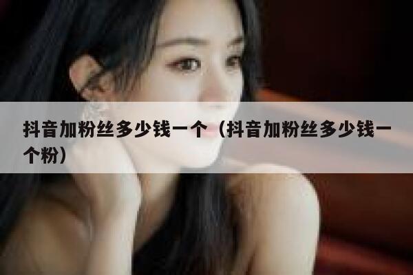 抖音加粉丝多少钱一个（抖音加粉丝多少钱一个粉） 第1张