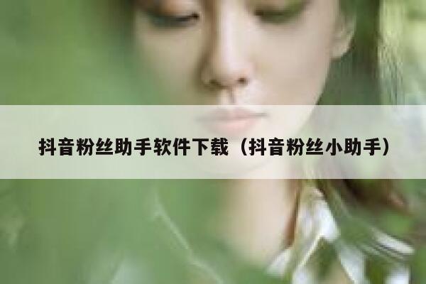 抖音粉丝助手软件下载（抖音粉丝小助手） 第1张