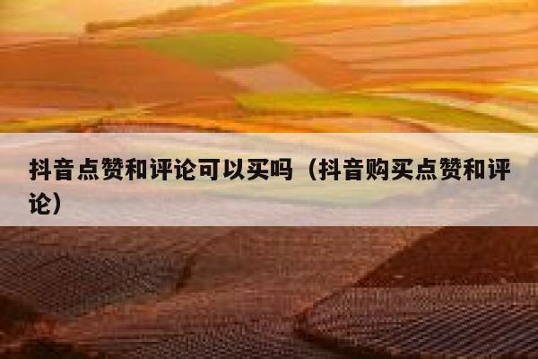 抖音点赞和评论可以买吗(抖音购买点赞和评论) 第1张 抖音点赞和评论可以买吗(抖音购买点赞和评论) 第1张