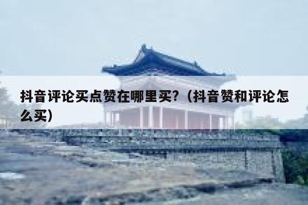 抖音评论买点赞在哪里买?(抖音赞和评论怎么买) 第1张 抖音评论买点赞在哪里买?(抖音赞和评论怎么买) 第1张