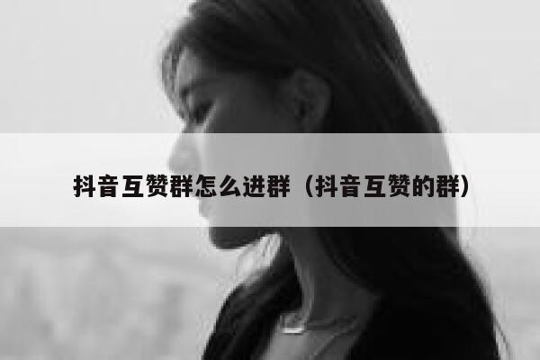 抖音互赞群怎么进群（抖音互赞的群） 第1张