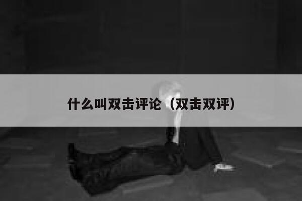 什么叫双击评论（双击双评） 第1张