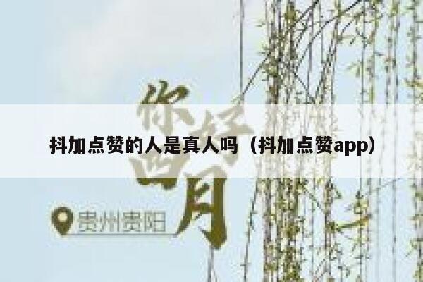 抖加点赞的人是真人吗（抖加点赞app） 第1张