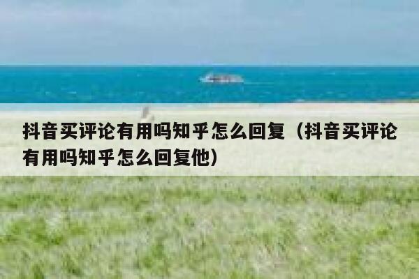抖音买评论有用吗知乎怎么回复(抖音买评论有用吗知乎怎么回复他) 第1张 抖音买评论有用吗知乎怎么回复(抖音买评论有用吗知乎怎么回复他) 第1张
