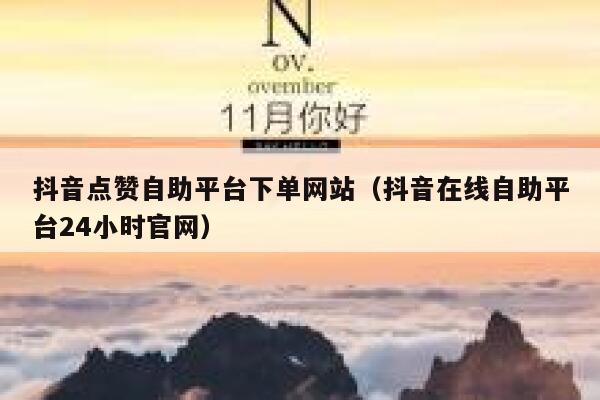 抖音点赞自助平台下单网站（抖音在线自助平台24小时官网） 第1张