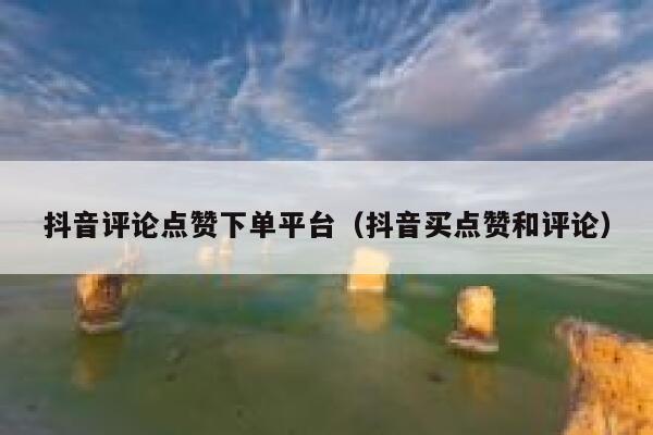 抖音评论点赞下单平台（抖音买点赞和评论） 第1张