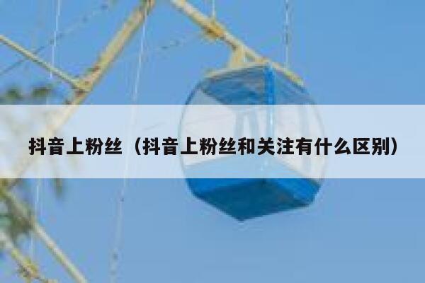 抖音上粉丝(抖音上粉丝和关注有什么区别) 第1张 抖音上粉丝(抖音上粉丝和关注有什么区别) 第1张