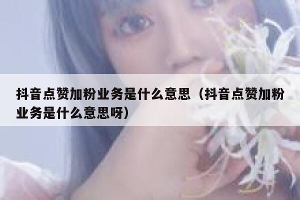 抖音点赞加粉业务是什么意思（抖音点赞加粉业务是什么意思呀） 第1张