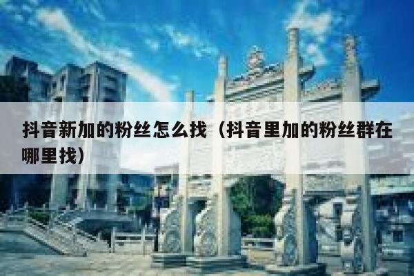 抖音新加的粉丝怎么找（抖音里加的粉丝群在哪里找） 第1张