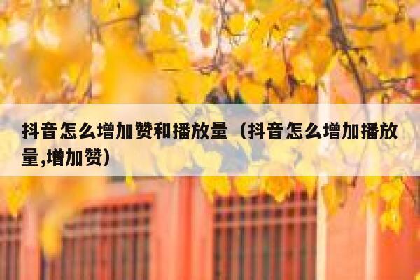 抖音怎么增加赞和播放量(抖音怎么增加播放量,增加赞) 第1张 抖音怎么增加赞和播放量(抖音怎么增加播放量,增加赞) 第1张