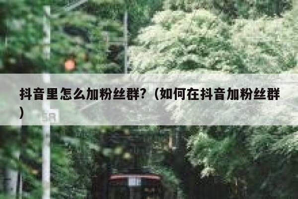 抖音里怎么加粉丝群?（如何在抖音加粉丝群） 第1张