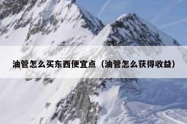 油管怎么买东西便宜点（油管怎么获得收益） 第1张