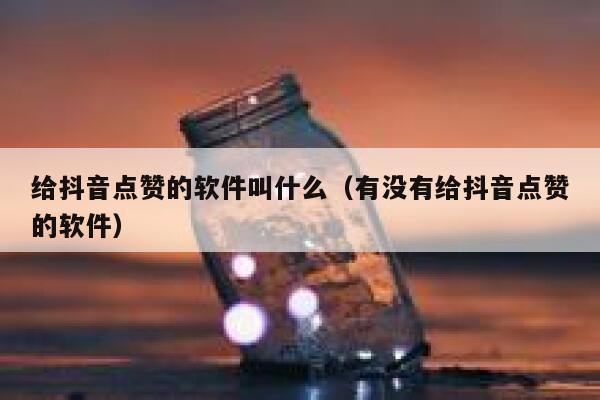 给抖音点赞的软件叫什么(有没有给抖音点赞的软件) 第1张 给抖音点赞的软件叫什么(有没有给抖音点赞的软件) 第1张