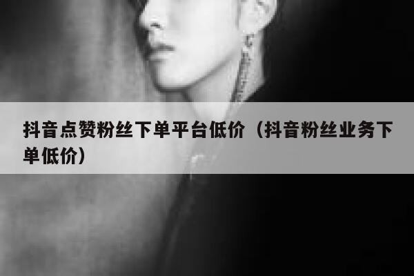 抖音点赞粉丝下单平台低价(抖音粉丝业务下单低价) 第1张 抖音点赞粉丝下单平台低价(抖音粉丝业务下单低价) 第1张