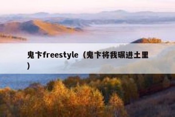 鬼卞freestyle（鬼卞将我碾进土里）