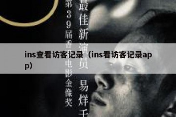 ins查看访客记录（ins看访客记录app）