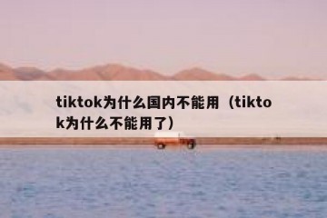 tiktok为什么国内不能用（tiktok为什么不能用了）